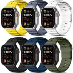 Wepro 6-Pack Silicone Sport Bands for Apple Watch