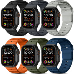 Wepro 6-Pack Silicone Sport Bands for Apple Watch