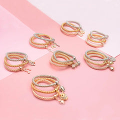 Bubble Heart Trio Bracelets