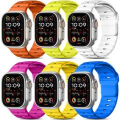 Wepro 6-Pack Silicone Sport Bands for Apple Watch