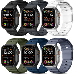 Wepro 6-Pack Silicone Sport Bands for Apple Watch