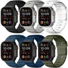 Wepro 6-Pack Silicone Sport Bands for Apple Watch