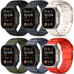 Wepro 6-Pack Silicone Sport Bands for Apple Watch