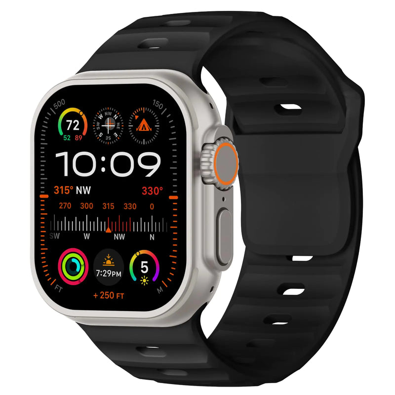 Sport Bands Compatible with Apple Watch Ultra 2 Band 49mm 46mm 45mm 44mm 42mm for Men, Breathable Soft Wide Silicone Waterproof Strap for iWatch Series 10 9 8 7 6 5 4 3 SE Ultra