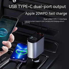 Retractable Metal Car Charger